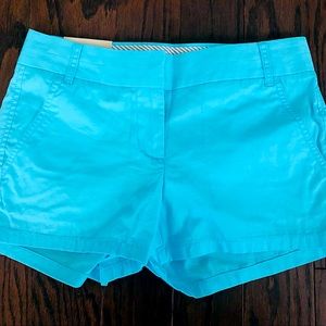 J Crew Factory Chino City Fit Shorts - Aqua Blue 00 Brand New With Tags